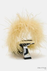 صندل پاشنه بلند زنانه پر‌دار متالیک زارا – ZARA