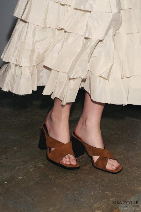 صندل پاشنه پهن زنانه جیر زارا – ZARA