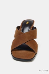 صندل پاشنه پهن زنانه جیر زارا – ZARA