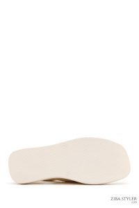 صندل چرمی  بند دار ضخیم بژ زنانه دری مد