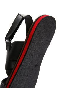 صندل چرمی مشکی مردانه دری مد