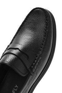 لوفر مردانه چرم مشکی روزمره دری مد