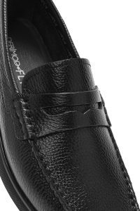 لوفر مردانه چرم مشکی روزمره دری مد