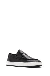 لوفر مردانه چرم مشکی مدل ماکازین دری مد