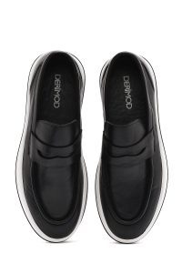 لوفر مردانه چرم مشکی مدل ماکازین دری مد