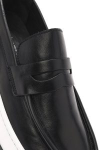 لوفر مردانه چرم مشکی مدل ماکازین دری مد