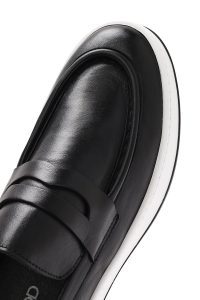 لوفر مردانه چرم مشکی مدل ماکازین دری مد