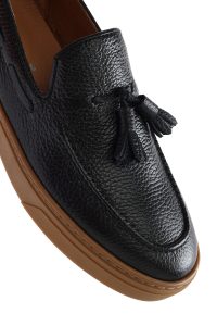 لوفر مردانه چرم مشکی پاپیونی دری مد