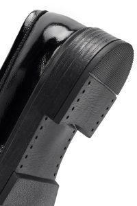 لوفر موکاسین چرمی مشکی زنانه دری مد