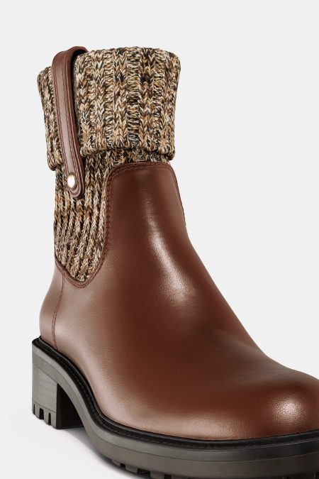 نیم بوت زنانه جورابی تخت زارا – ZARA