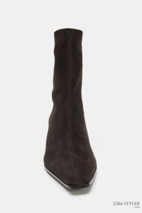 نیم بوت زنانه جیر اسپلیت پاشنه گربه‌ای زارا – ZARA