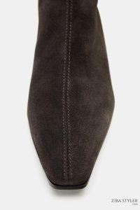 نیم بوت زنانه جیر اسپلیت پاشنه گربه‌ای زارا – ZARA