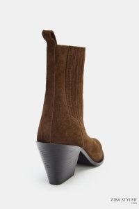 نیم بوت زنانه جیر اسپلیت کابویی زارا – ZARA