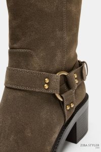 نیم بوت زنانه پاشنه بایکری زارا – ZARA