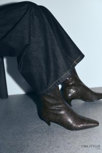 نیم بوت زنانه پاشنه‌دار پلنگی زارا – ZARA