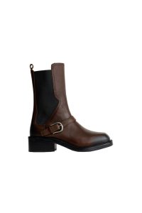 نیم بوت زنانه چرم بنددار زارا – ZARA