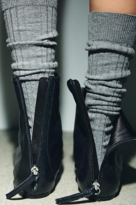 نیم بوت زنانه چرم تخت زارا – ZARA