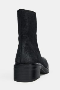 نیم بوت زنانه چرم پنجه مربعی زارا – ZARA