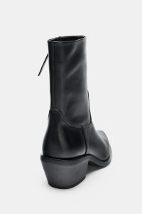 نیم بوت زنانه چرم کابویی زارا – ZARA