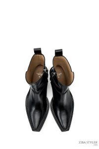 نیم بوت زنانه چرم کابویی لیمیتد ادیشن زارا – ZARA