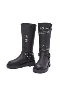 چکمه زنانه چرمی مشکی هارلی دیویدسون Myerson