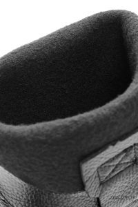 چکمه زنانه چرمی مشکی کابوی پاشنه‌بلند ضخیم دری مد