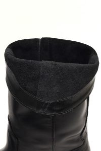 چکمه چرمی زنانه مشکی مدل کابوی دری‌مد