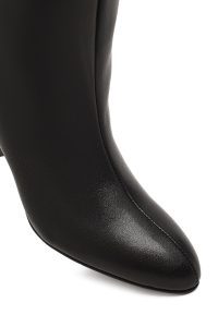 چکمه چرمی زنانه مشکی پاشنه نازک دری‌مد