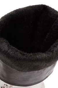 چکمه چرمی مشکی زنانه دری مد