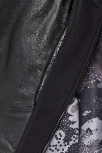 کاپشن چرمی مردانه مشکی کلاه‌دار موتورسواری Butler دری مد