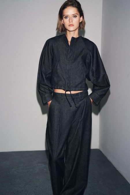 کت بامبر جین زنانه پفی کالکشن ZW زارا – ZARA