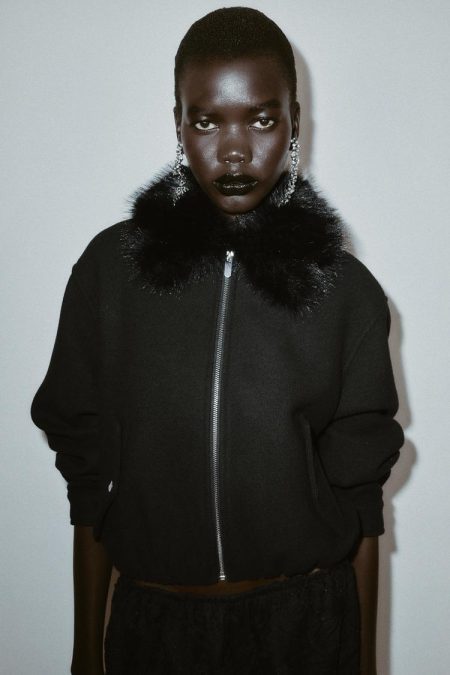 کت بامبر زنانه با یقه خز مصنوعی زارا – ZARA