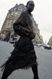 کت بامبر زنانه بافت‌دار نخ متالیک زارا – ZARA