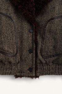 کت بامبر زنانه جناقی ترکیبی نسخه محدود زارا – ZARA