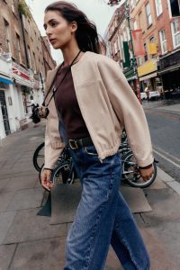 کت بامبر زنانه جیر مصنوعی زارا – ZARA