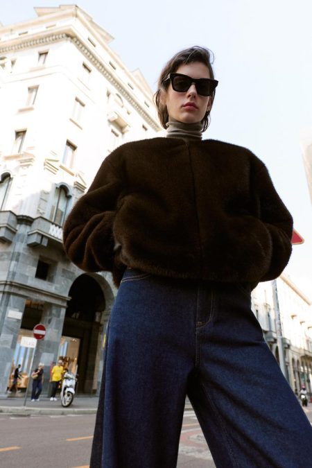 کت بامبر زنانه خز مصنوعی زارا – ZARA