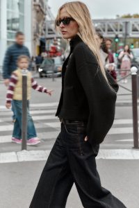 کت بامبر زنانه دو ردیفه بافتنی زارا – ZARA