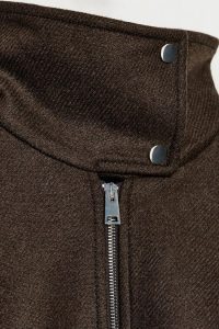 کت بامبر زنانه پشم‌دار یقه‌بلند زارا – ZARA