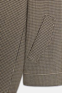 کت بامبر زنانه چهارخانه با اپل شانه زارا – ZARA