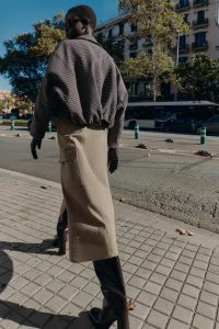 کت بامبر زنانه چهارخانه quilted زارا – ZARA