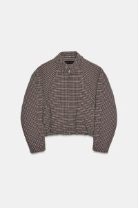 کت بامبر زنانه چهارخانه quilted زارا – ZARA