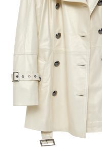 کت ترنچ چرم بژ زنانه باربارا دری مد