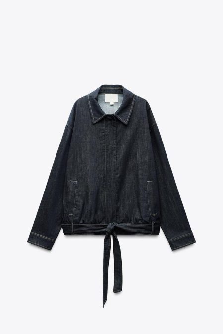 کت جین زنانه کمربنددار TRF زارا – ZARA