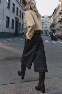 کت زنانه با اپل سرشانه و دکمه قفلی زارا – ZARA