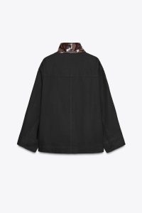 کت زنانه با یقه متضاد کالکشن ZW زارا – ZARA