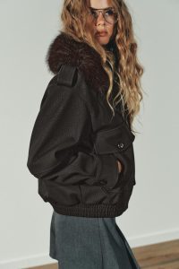 کت زنانه جیر مصنوعی با یقه جداشونده زارا – ZARA