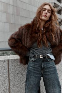 کت زنانه خز مصنوعی دو رو زارا – ZARA