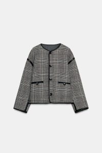 کت زنانه دورو با جزئیات چرم مصنوعی زارا – ZARA