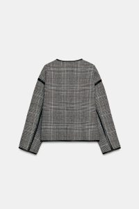 کت زنانه دورو با جزئیات چرم مصنوعی زارا – ZARA