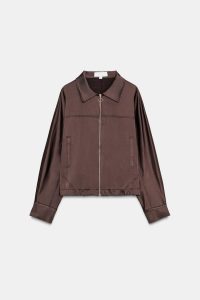 کت زنانه ساتن زیپی زارا – ZARA